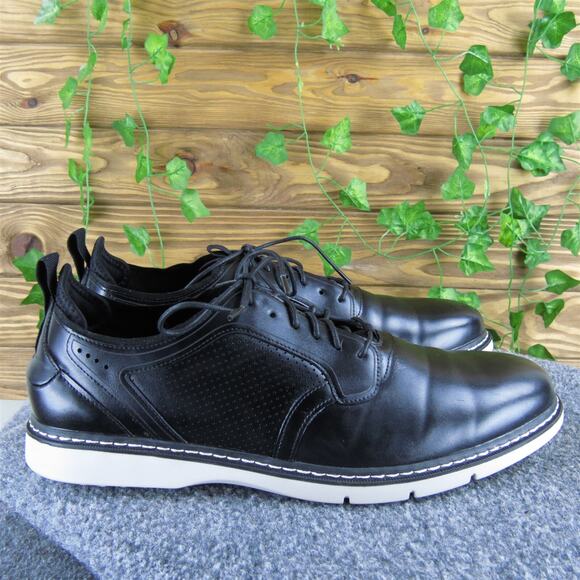 Stacy Adams Men's Synchro Redzone Oxford Black Synthetic 11.5 Gently Used 2025 - Picture 3 of 8